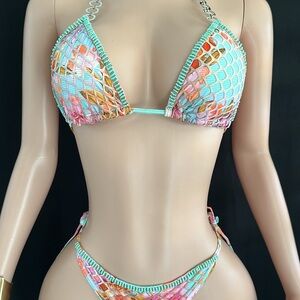 Colorful Crochet Bikini Set
